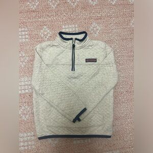 Kids Vineyard Vines Quilted Shep Shirt - Beige/Navy